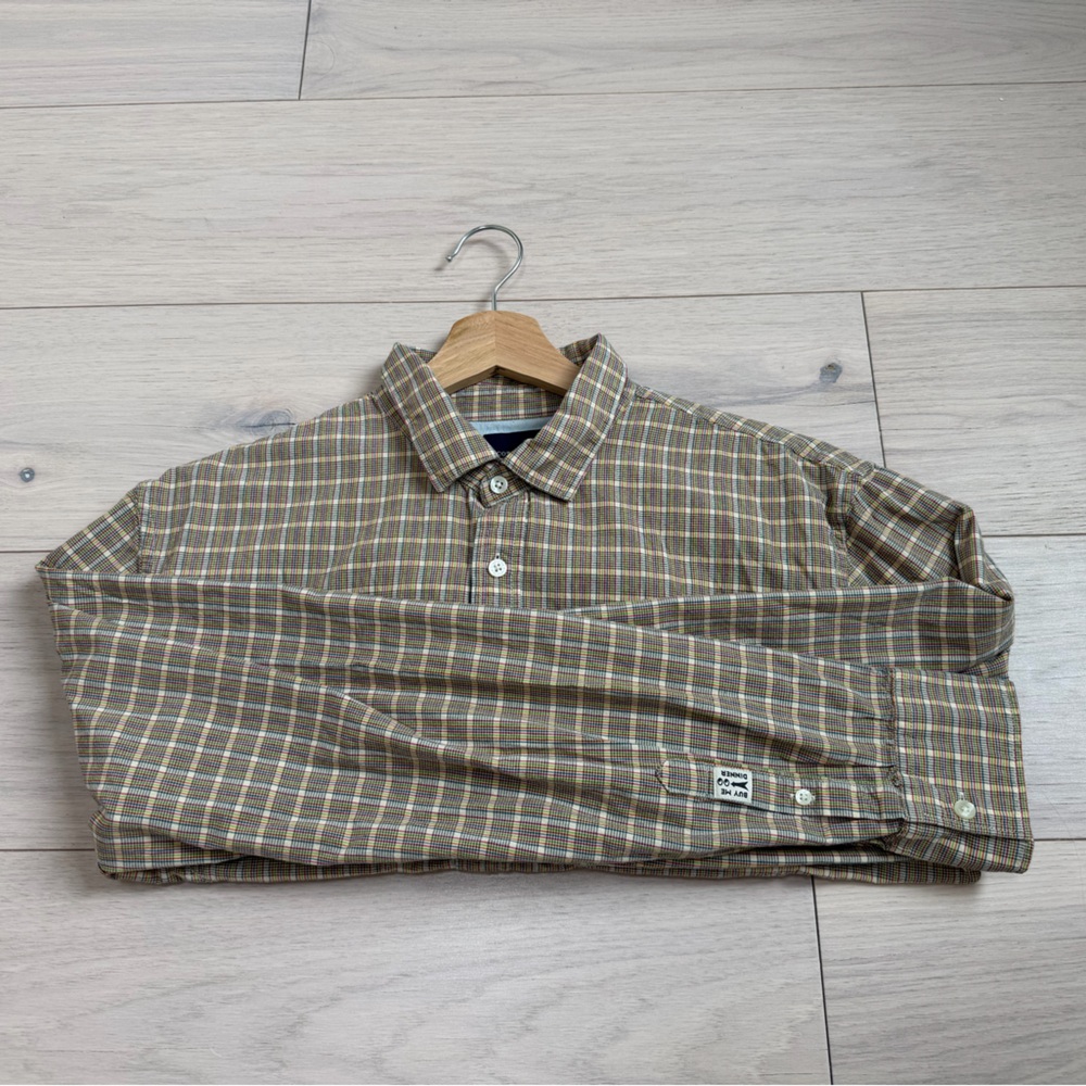 [Scotch & Soda] Brown, Blue, Yellow, Pink, Plaid Casual Button-Down Shirt